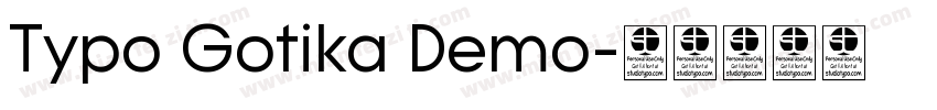 Typo Gotika Demo字体转换